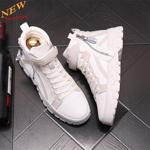 Breathable Canvas High Tops Men Sneakers Casual Shoes Martin Boots Zapatillas Hombre