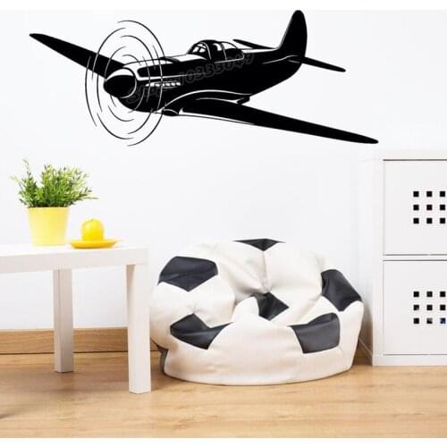 Airplane Wall Decal Aircraft Wall Sticker for Kids Rooms Boys Bedroom Decor Mural Removable Airplane Wall Decor Decals B439