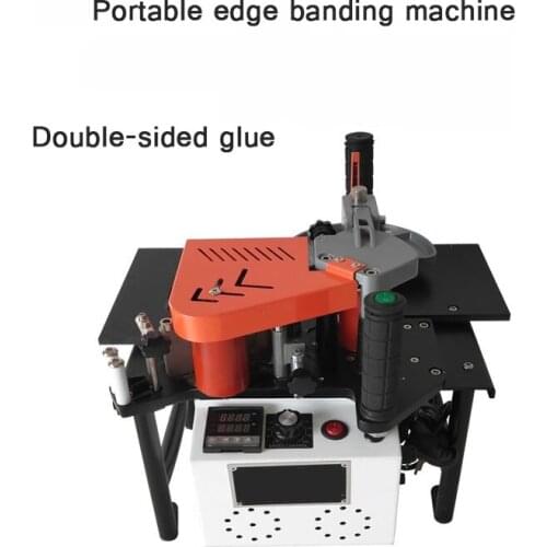 Small Woodworking Edge Banding Machine Double-Sided Glue-Coating Portable Edge Banding Machine Shaped Sheet Edge Banding Machine