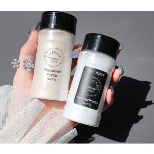 Cheap Natural Face Makeup Smooth Skin Long-lasting Loose Powder Oil Control Waterproof Mineral Fixed Make Up Setting PowderTSLM1