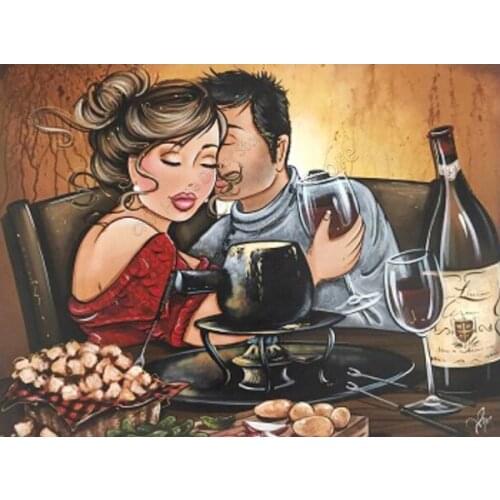 RA0554 diamond embroidery A red wine lover 5d diamond painting full diamond mosaic 3d picture of rhinestones cross-stitch