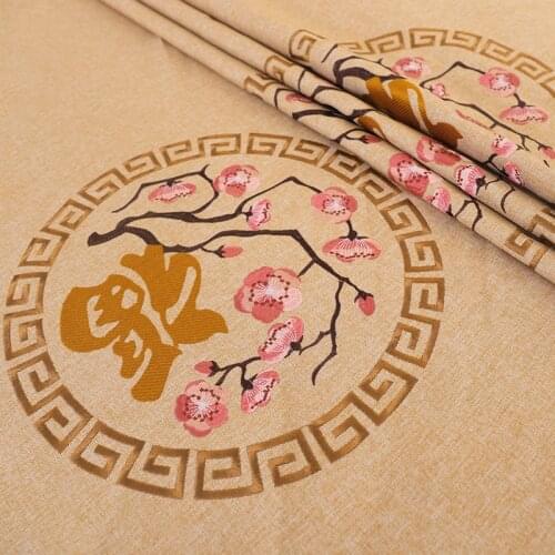 Sewing Textile Linen Embroidery Fabrics Pattern For Upholstery Jacquard Garment Embroidered Fabric of diy