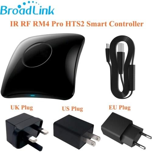 Broadlink US EU UK RM4 Pro + HTS2 Wireless WiFi IR RF Universal Smart Remote Controller,Timer,Support Alexa Google Home Control
