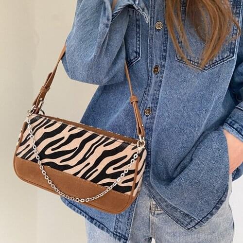 Women Bags Vintage Mini Shoulder Bag Leopards Pattern Handbag And Purse Lady Shoulder Purse Hign Quality French Style Hobo Bags