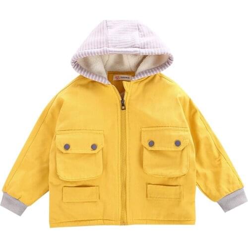 High-end Warm Boys Clothing Baby Coats Big Hooded Jackets For Winter Autumn Kids Clothes Plus Velvet Thick Children Outerwear