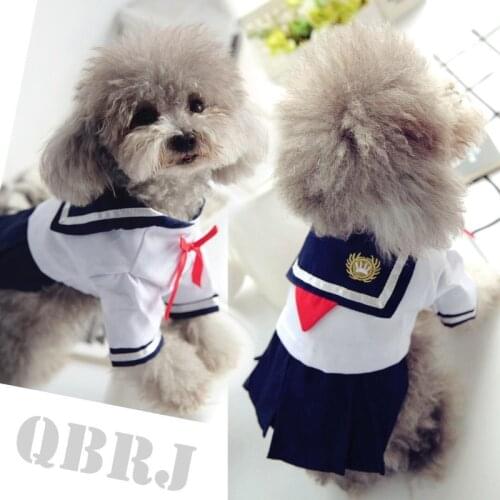 Japanese Pet Dog Cat JK Uniform Cat Clothes Cat Princess Dress Cute Shirt Skirt Couple Suit Teddy Poodle Dog Wedding Dress