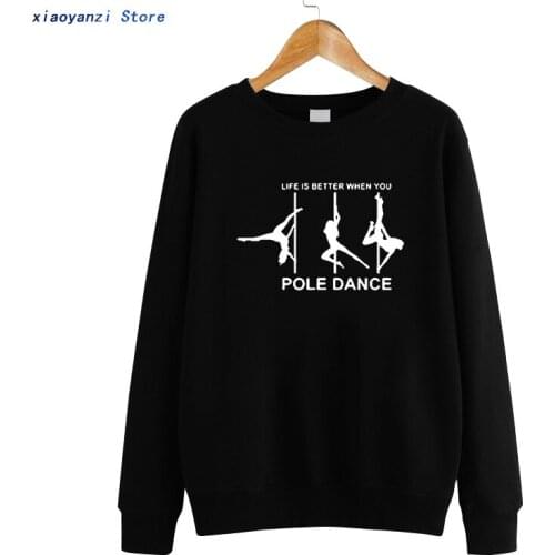 Pole Dance Printed Womens Sweatshirts Cotton Pullovers O-neck Funny Hoodies for Women Casual unisex Plus Size Sweatshirt EUU436