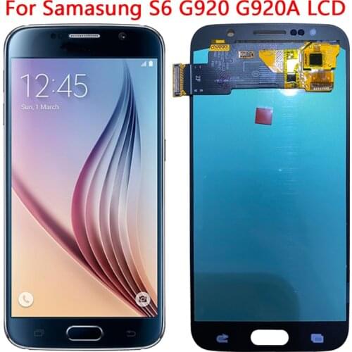 Original 5.1'' G920 LCD For Samsung Galaxy S6 LCD Display With Frame Touch Screen Assembly Assembly S6 SM-G920F G920F G920FD