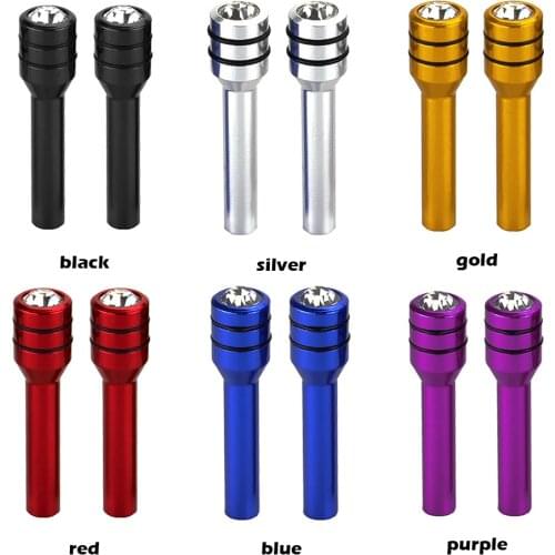 Universal Bling Car Door Lock Knob Aluminum Alloy Auto Interior Door Lock Knob Pull Pin 2 Pack Black/Silver/Gold/Red/Blue/Purpl