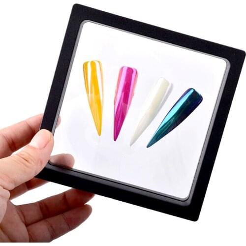 1 Pcs White Black Nail Tips Display Stand Holder Acrylic With PET Membrane Nails Deigns Showing Board Manicure Nail Art Tools