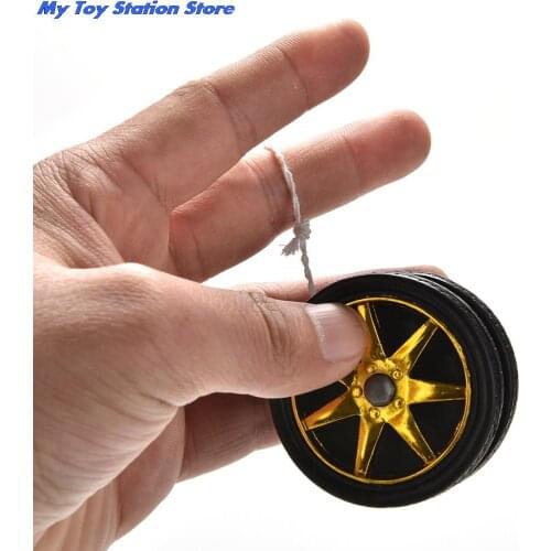 1Pc New Pro Electroplating YoYo Ball Wheel Shape Bearing String Trick Kids Toy Gift Randomly Color