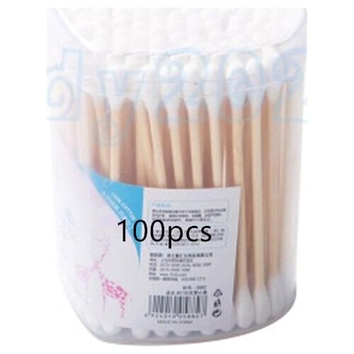 2000pcs Disposable Double Heads Cotton Swabs Women Makeup Cotton Buds with Wood Sticks for Nose Ears Cleaning