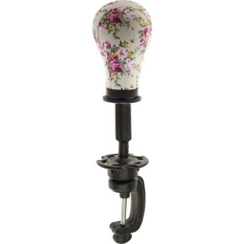 23'' Cork Canvas Block Head Manequin For Wigs Making Display Styling W/ Mount