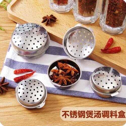 Kitchen Accessories Stainless Steel Seasoning Injector Spice Ball Halogen Meat Material Ball Soup Seasoning Bag 4 Pieces/Lot