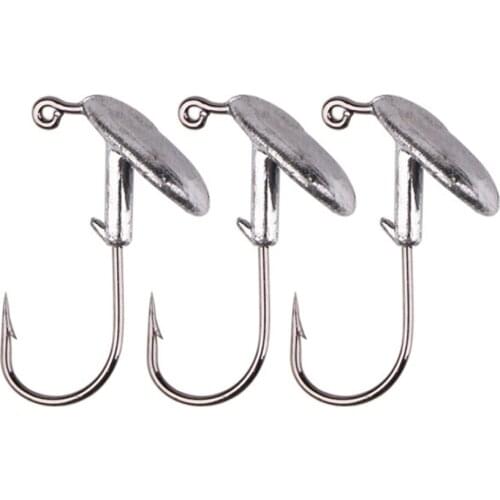 5pcs/lot Tumbler Jump Fishing Hook 3.5g 5g 7g 10g 14g Crank Jig Fishhook Soft Worm Hook Bass Pike Fishing Tackle 2021