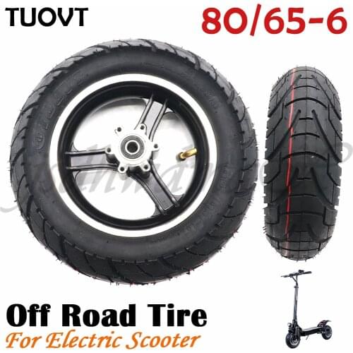 80/65-6 Tire 10x3.0 Tyre wheel with hub rim for 10 Inch Folding Electric Scooter ZERO 10X Dualtron KUGOO M4 Thickened Widened