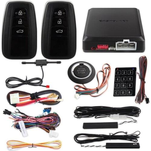 EASYGUARD PKE car alarm system remote engine auto start push button start Touch password keyless entry security alarm