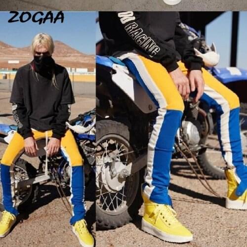 ZOGAA Pants Men Mens Casual Sports Color Matching Fitness Trousers Streetwear Spring Autumn Daily Young Chic Male Hot Sale New