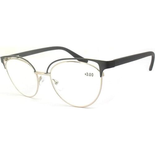 Elbru Cat Eye Brow Frame Fashion Reading Glasses HD Lens Comfortable Eye Protection Presbyopic Glasses Unisex +1.0 to +3.5