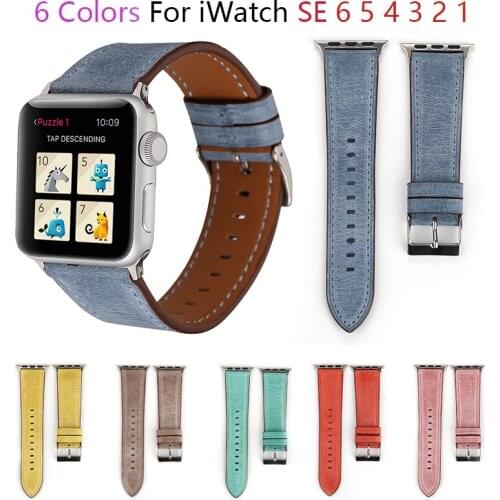Cowboy Leather Strap For Apple Watch 6 Band iWatch Series SE 5 4 3 38mm 42mm Cool Belt wrist Bracelet Apple Watch Band 44mm 40mm