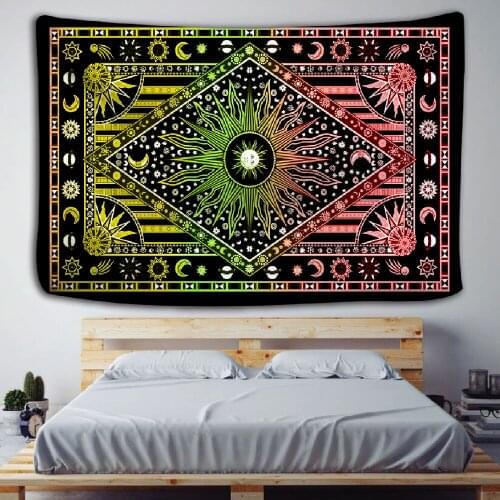Beautiful Night Sky Wall Tapestry Home Decorations Wall Hanging Forest Starry Night Tapestries Mandala Hand Wash Woven Printed