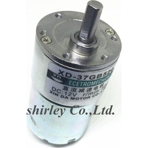 12V / 24V 10W miniature DC geared motor low speed high torque can adjustable speed / reversible electric tools Free Shipping