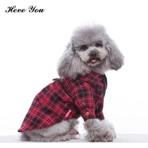 Heve You Dog Clothes for Small Dogs Puppy Chihuahua Coat Jackets Plaid Pet Costumes Large Dog Clothing Cat Shirt XS~XXL