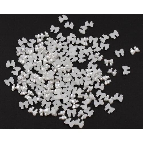 About 1000pcs Beautiful Bowknot Design Plastic Nail Art Rice white/White/Mix Color 3x5mm For Nail Art Decortion