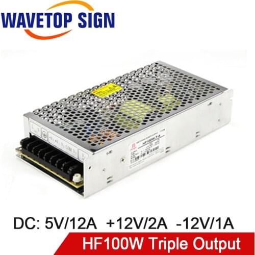 WaveTopSign Switch Power Supply HF100W-T-A DC5V12A +12V2A -12V1A 15v -15v Triple output use for CNC Router Engraving Machine