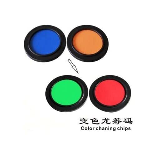 Rainbow Chips Color Change Chip Magic Tricks Close Up Illusions Gimmick Props Classic Toy for Beginner Comedy