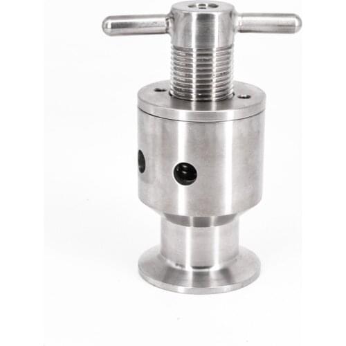 1.5" Tri Clamp 0.5-5 Bar Adjustable Pressure Relief Safety Valve Sanitary SUS 304 Stainless Steel Beer Brewing Fermenter Keg