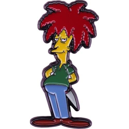 Sideshow Bob pin jackets backpack cartoon accessory