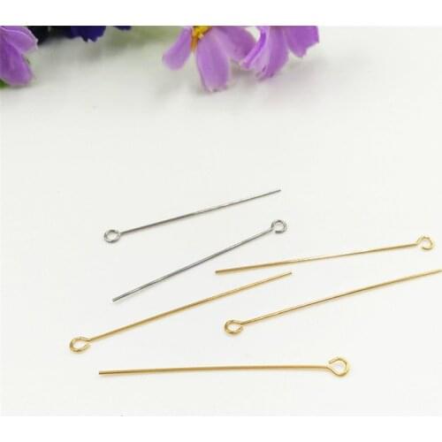 1000pcs stainless steel 9-Shaped 14-40mm Eye Pins Head Pins Findings Connectors for Jewelry Making