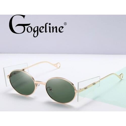 Small Round Sunglasses Women Metal Frame Red Shades Oval Brand Designer Vintage Fashion Green Sun Glasses Female Oculos De Sol