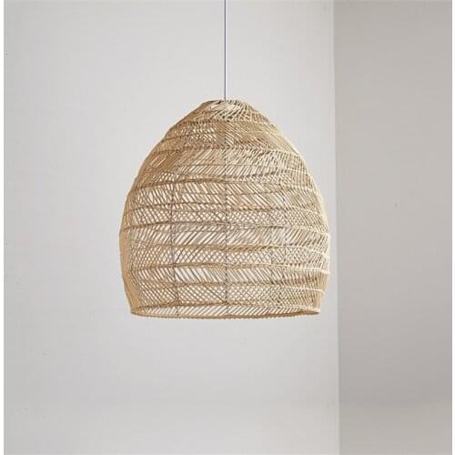 Modern Pastoral Creative Rattan Pendant Lights for Living Room Bedroom Chinese Style Hanging Lamps Home Deco LED Light Fixtures