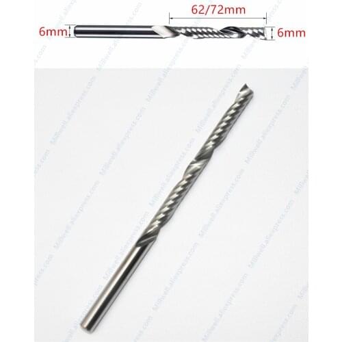 6mm SHANK-10pcs,free shipping cnc solid carbide end mill,woodworking router bit,wood tool,1 flute spiral milling cutter,acrylic