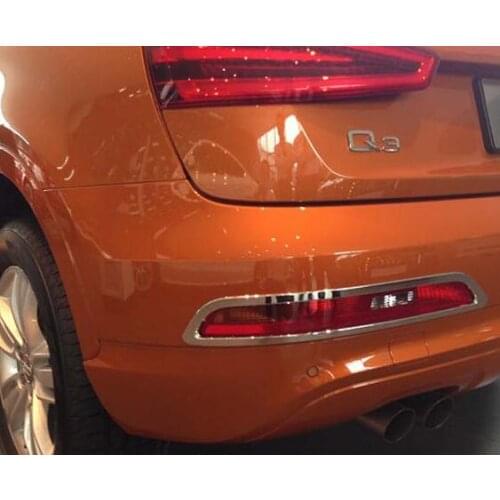 Higher star ABS chrome car rear fog lamp decoration cover,protection trim,decoration trim for Audi Q3 2012-2015
