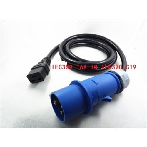 High quality IEC309 16A to IEC 320 C19 FOR UPS/PDU Power extension Cord Adapter Cable