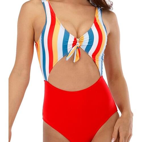 VECENEY Womens High Waist Cut Out One Piece Swimsuit