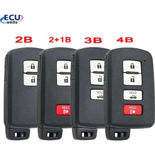 2 / 2+1 / 3 / 4 Button Smart Card Remote Car Key Shell Case for Toyota Avalon Camry Hybrid Corolla Highlander RAV4 2012 - 2016