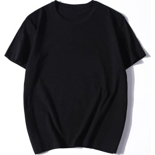 2021 fashion trend mens T-shirt New Solid color T Shirt Mens Black And White 100% cotton T-shirts Summer Tshirt Tops