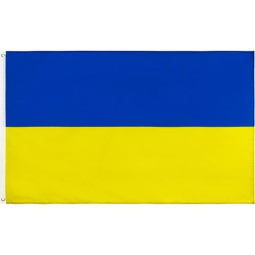 Candiway wave Ukraine flag of choice Brass buttonhole 90*150cm The Ukraine banner Home Decoration flag