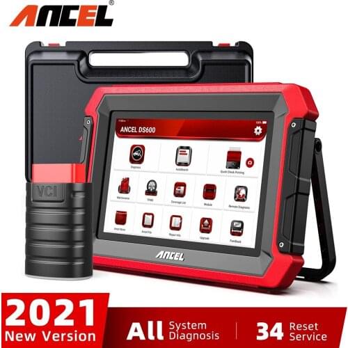 ANCEL DS600 OBD2 Automotive Scannr Professional Engine ECU Coding ABS SRS SAS Oil Reset Active Test IMMO Car Diagnostic Tool