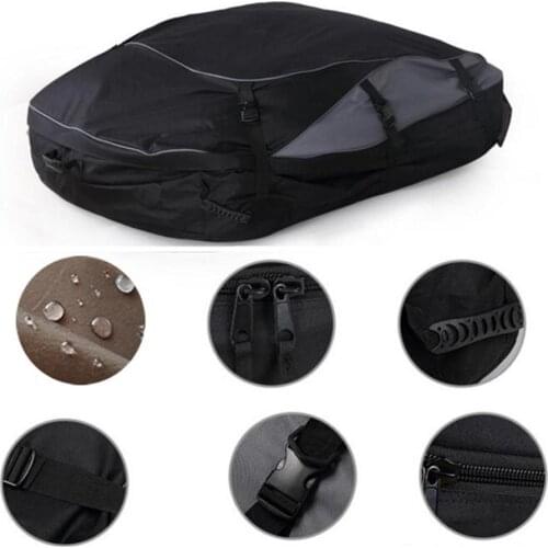 350L Car Roof Bag Cargo Carrier With 8 Reinforced Straps Waterproof Rooftop Cargo Carrier 600D Oxford Cloth Car Roof Bag
