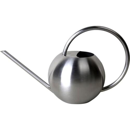 Long Nozzle Watering Can 1000ml Stainless Steel Metal European Plant Pot Sprinkler With Handle For Garden Household Tool