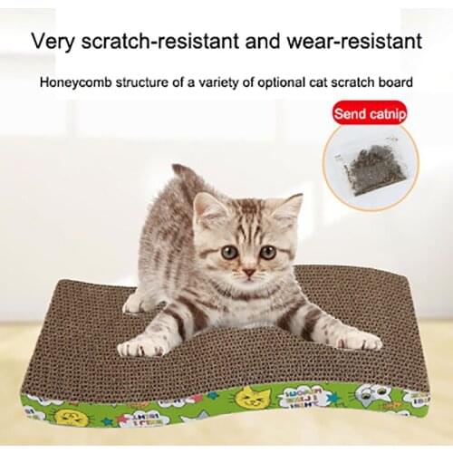 Pad Corrugated Big Pet Cat Scratching Board Grinding Claw Plate Pet Toys Scratching Post Give Toys Catnip News