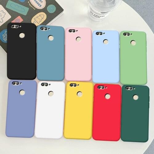 For Huawei nova 2 Plus Case Soft TPU Silicone Case Macaron Colors Candy Black Simple Phone Back Cover
