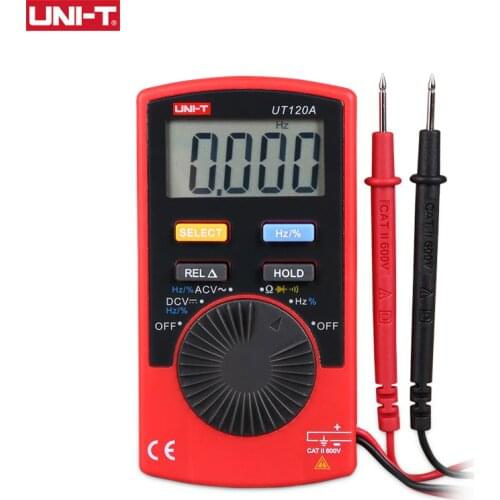 UNIT Digital Pocket Multimeter 4000 Counts Auto Range Digital AC DC Voltage Capacitor Electric Meter Continuity Buzzer Tester