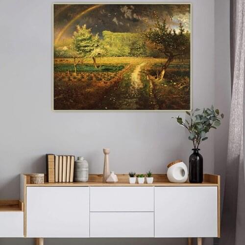 Citon Jean Francois Millet《Spring at Barbizon》Canvas Art Oil Painting Artwork Poster Picture Wall Decor Backdrop Home Decoration
