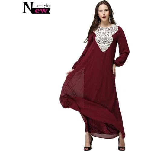 Kaftan Elegant Women Maxi Dress Adult Muslim Abaya Arab Turkish Singapore Pullover Appliques Jilbab Dubai Muslims Islamic Dress